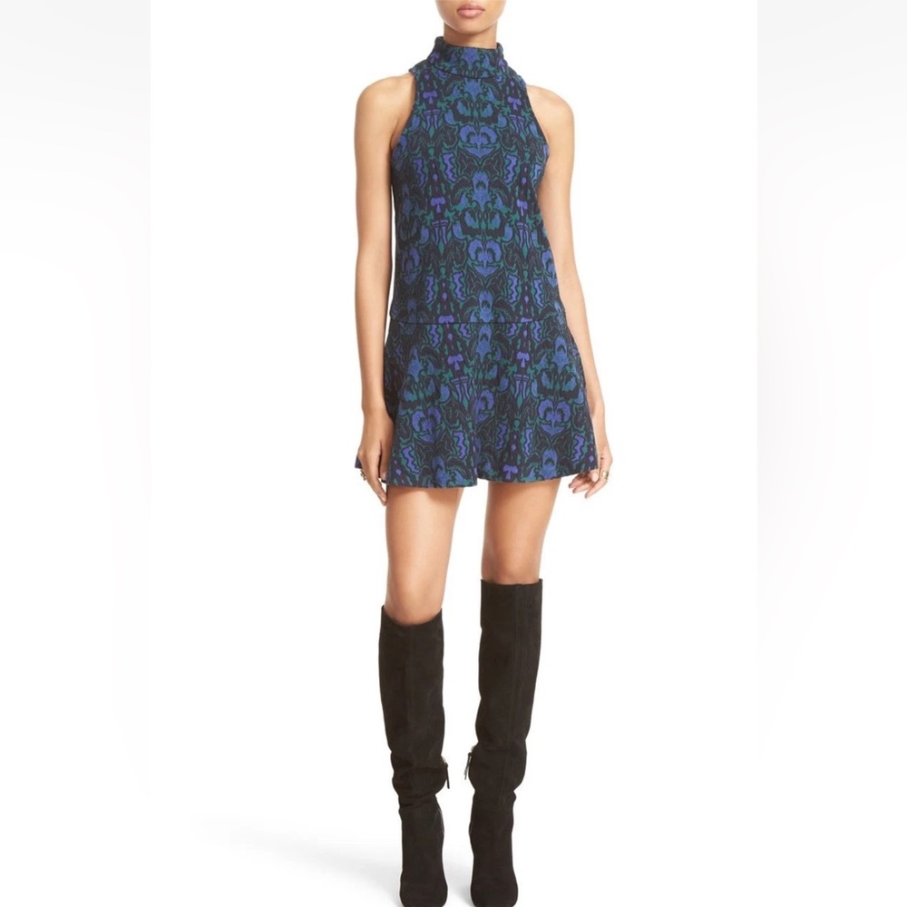Free People Amelia Sleeveless High-Neck Y2K Boho Mini Dress Size Medium
